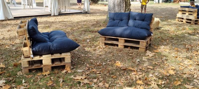Location d'un brasero et du mobilier en palettes pour une soirée champêtre dans le Landes et bassin d'Arcachon